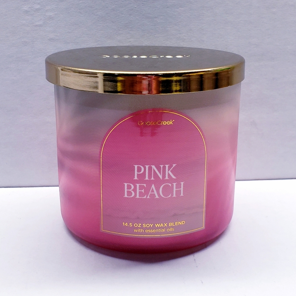 Goose Creek PINK BEACH Large 3-Wick Scented Candle, 14.5 oz